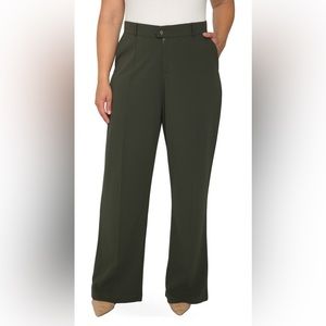 BRAND NEW  Standards & Practices wide leg olive green suit pants